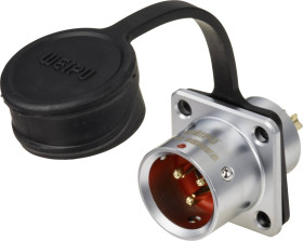 Złącze okrągłe męskie push-pull Weipu SF1213/P3, 3 pin, 250 V/AC, IP67, do lutowania