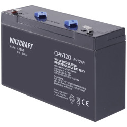 VOLTCRAFT CE6V12Ah VC12713950 VRLA 6V2 Ah51 x00 x 50 mm 6.35mm battery