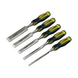 Stanley 2-16-269 FatMax Bevel Edge Chisel With Thru Tang Set Of 5