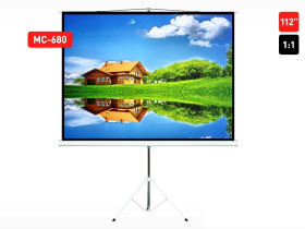 Ekran projekcyjny na stojaku 112 1:1 200x200 Maclean MC-680