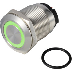 TRU COMPONENTS TC-13224196 Pushbutton Green 36V DC/AC 2A IP65 Momentary
