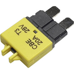 Hansor CBE3 Circuit Breaker Manual Reset 20A Yellow Automotive Fuse