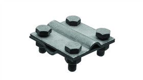 Złącze Krzyżowe Małe (Dwie Płytki, 4Xm8) Ocynk Ogniowy R.8052