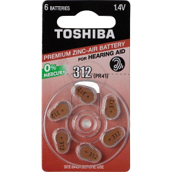 Słuchowa 312 ZA Toshiba Zinc-Air PR41 NE DP-6