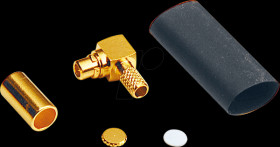 MMCX crimp plug, RG174/316, angled
