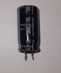 Kondensator elektrolityczny 2200uF 16V 12.5x25 105' L2200MHC RM=5mm krótka noga RUBYCON cena netto