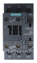 Stycznik 110 V ac Siemens styki: 3 15 kW 32 A 3NO Montaż na szynie DIN Śruba 3RT2027-1AF00