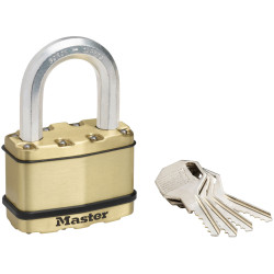 Master Lock M15BEURDLF Excell™ Brass Finish 64mm Padlock 5-Pin - 38mm Shackle