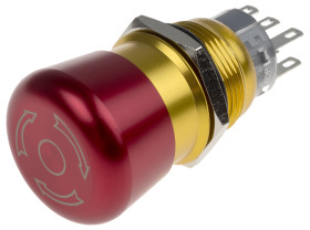 Nasadka przełącznika Zatrzaskowy DPDT średnica wycięcia 19.2mm, montaż panelowy RS PRO