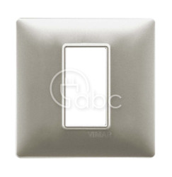 Ramka ozdobna Plana, 1M centralnie, Matt Nickel, 14641.21