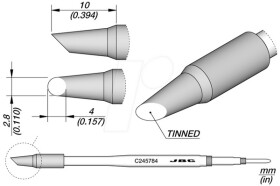 C245784 Soldering cartridge, C245-784, 2.8 mm