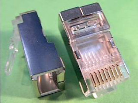 Wtyk 8p8c RJ45 STP kat.5e na drut (1.00mm)