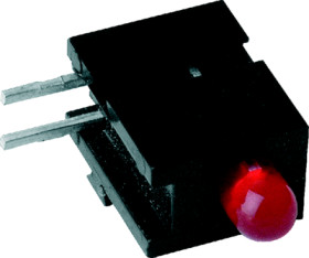 Signal light, red, 4 mcd, pitch 2.5 mm, LED number: 1, 2300.2021