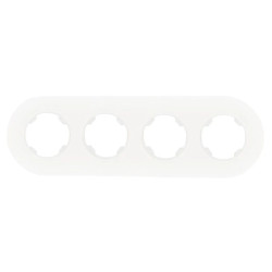 Ramka poczwórna, plastikowa, owalna, biała, Soul/Oval