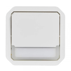 NOWE PLEXO 55 Przycisk 1Z+1R podświetlany z uchwytem mechanizm. 10A - 250V AC biały 069634L