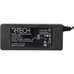 R-TECH 857083 AC/DC Adapter 12vdc 5amp C14 2.1mm Desktop