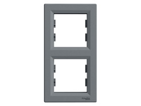 ASFORA Ramka 2 podwójna pionowa stal EPH5810262 SCHNEIDER ELECTRIC