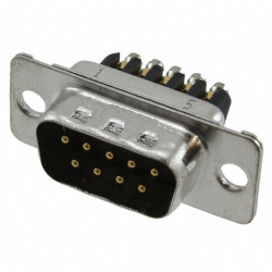 Amphenol L717DE09PST DSub Male Connector Machined Signal 7.5A Straight