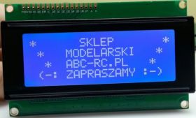 WYSWIETLACZ LCD 4X20 NIEBIESKI ZE STER.