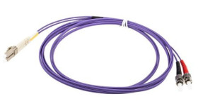 Kabel światłowodowy, średnica: 50/125μm, OM3 Wielomodowy, Fioletowy, LC/ST