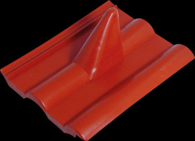 340009 Frankfurt roof tile, plastic, red