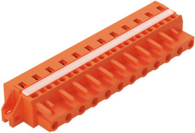 Socket header, 12 pole, pitch 7.62 mm, angled, orange, 231-712/027-000