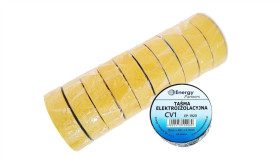Taśma Elektroizolacyjna Pcw (Zestaw 10 Rolek 19Mm X 20M X 0.13Mm) Żółta