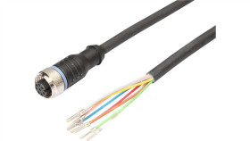 Vkb00a25, Kabel Przyłączeniowy, 20M, M12 Żeński 8Pin Prosty, Końcówka Wolna,...