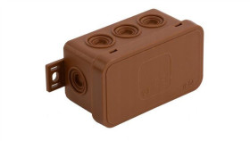Puszka Natynkowa Pusta 8 Wlotów Viplast V8 Klik Brązowa Ip54 80X45x41mm 038-02