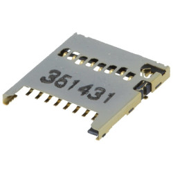 Gniazdo montażowe karty microSD montaż SMD 8 pin