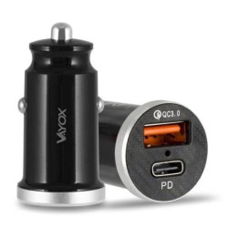 Ładowarka samochodowa PD + USB-A QuickCharge 3.0 VA0034 Vayox