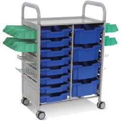Callero Plus STEAM Activity Double Trolley &amp; Royal Blue Gratnells Trays