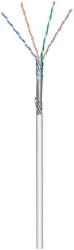 CAT 5e kabel sieciowy, SF/UTP, Szary - Długość kabla 100 m