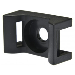 Podstawki montażowe przykręcane MOPP 27x16mm czarne UV 100szt. do opasek zaciskowych