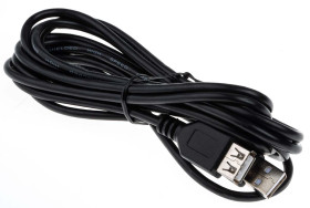 Kabel USB Złącze A USB A Złącze B USB A dł. 3m Przewód przedłużający USB USB 2.0 kolor: Czarny