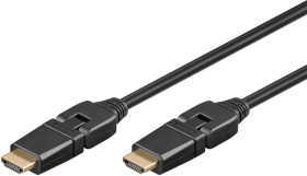 Kabel HDMI™ 360 o dużej szybkości z Ethernetem, 2m, czarny, 61286