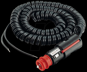 67838000 KFZ - universal plug, spiral cable, open ends, 0.6 - 3 m