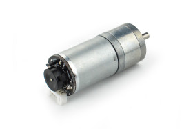 Metal DC Geared Motor w/Encoder - 6V 210RPM 10Kg.cm