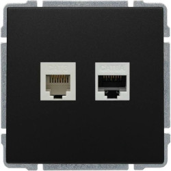 KOS 66 Gniazdo telefoniczno-komputerowe bez ramki RJ11 + RJ45 kat. 5e nieekranowane 660969
