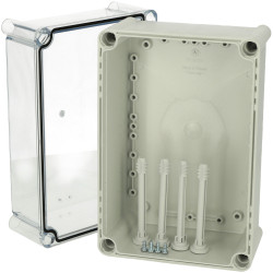 Fibox 5330070 PC 28x19x18cm T Enclosure, PC Transparent cover