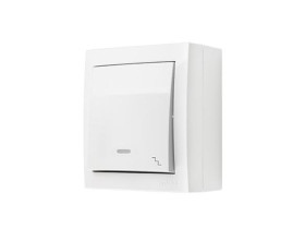 SIMON AQUACLICK Wyłącznik schodowy z podświetleniem zaciski śrubowe IP44 biały ACW6L/11 KONTAKT SIMON