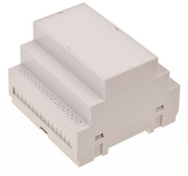 ABS DIN rail enclosure, (L x W x H) 90.2 x 87.6 x 65.4 mm, light gray, 4U65090907310