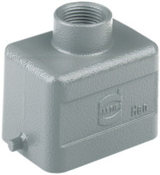 Grommet housing, size 6B, die-cast aluminum, PG16, straight, longitudinal bow locking, IP44/IP65/IP67, 09300061441