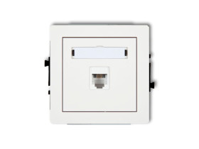 DECO Gniazdo telefoniczne 1xRJ11 4-stykowy beznarzędziowe biały DGT-1 KARLIK