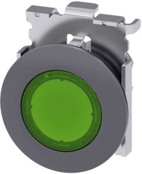 Siemens 3SU10610JB400AA0 3SU1061-0JB40-0AA0 Przycisk podświetlany pierścień przedni metalowy, okrągły przycisk piaskowy