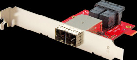 SFF86448PLT2 Adapter 2 x MiniSAS SFF-8643 > 2 x MiniSAS SFF-8644