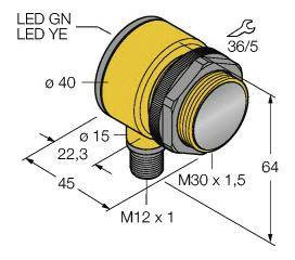 Bezzwrotny czujnik fotoelektryczny Turck T306EQ 3033442 1 szt.