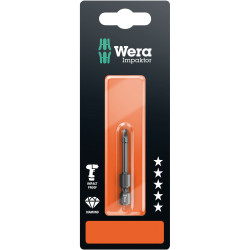 Wera 05073971001 868/4 Impaktor Diamond Bit for Square Socket Screws No.2 x 50mm