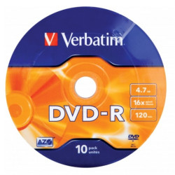 Płyta DVD-R 4,7GB /10 spindle/ VERBATIM