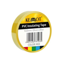 TAŚMA IZOLACYJNA ŻÓŁTA 20Y PVC KEMOT 0,13x19mm